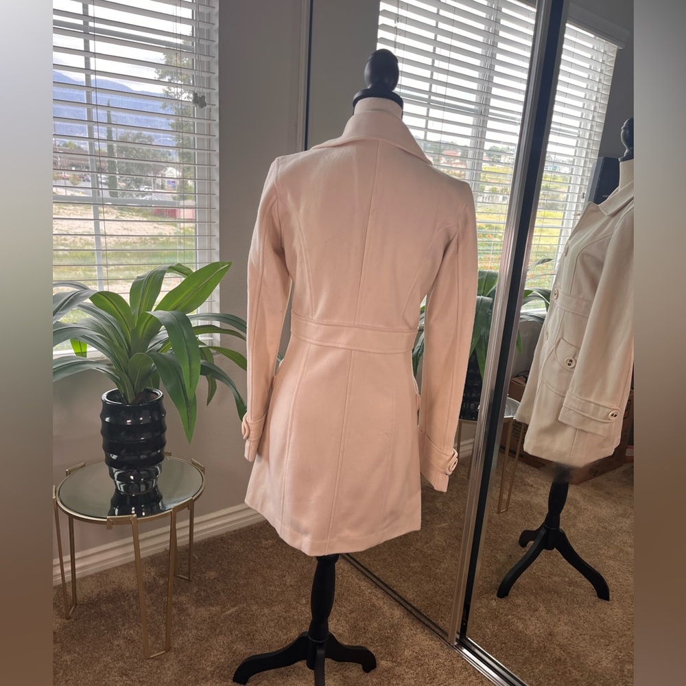 Tulle for Nordstrom Pea Coat Ivory/Cream/White S Medium - Picture 7 of 12